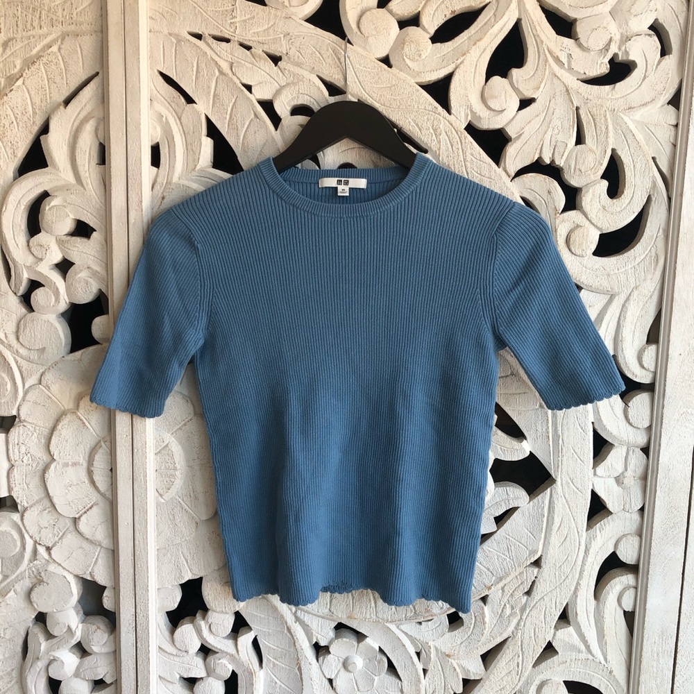 🥳 SOLD🥳 BABY BLUE RIBBED TOP
